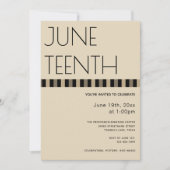Juneteenth Brown Tan Black Freedtical Einladung (Vorderseite)