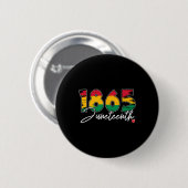 Juneteenth Celebrate Black Freedom 1865 Heart Hist Button (Vorne & Hinten)