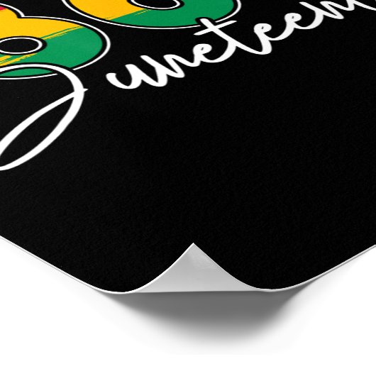 Juneteenth Celebrate Black Freedom 1865 Heart Hist Poster (Ecke)