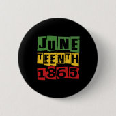 Juneteenth Celebrate Black Freedom 1865 History Mo Button (Vorderseite)