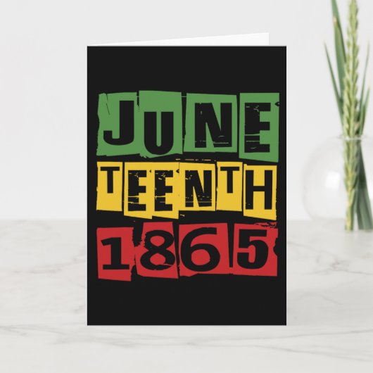 Juneteenth Celebrate Black Freedom 1865 History Mo Karte (Vorderseite)