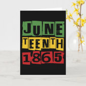 Juneteenth Celebrate Black Freedom 1865 History Mo Karte (Gelbe Blume)