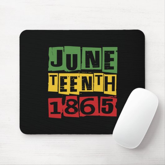 Juneteenth Celebrate Black Freedom 1865 History Mo Mousepad (Mit Mouse)