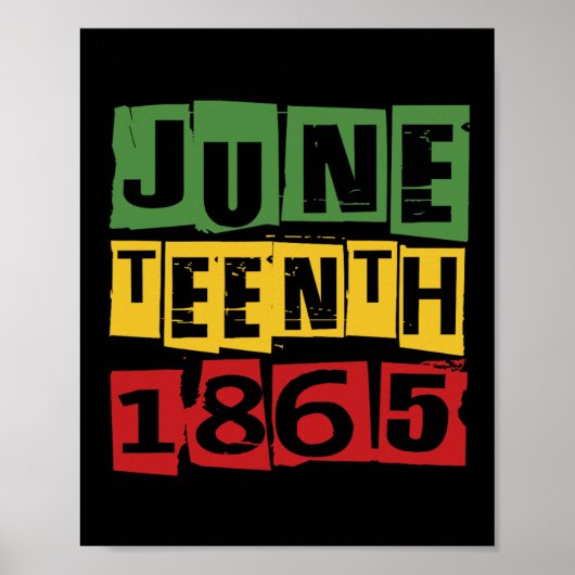 Juneteenth Celebrate Black Freedom 1865 History Mo Poster (Vorne)