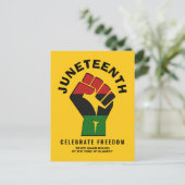 JUNETEENTH Celebrate Freedom Postkarte (Stehend Vorderseite)
