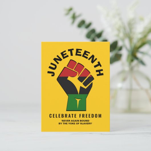 JUNETEENTH Celebrate Freedom Postkarte (Stehend Vorderseite)