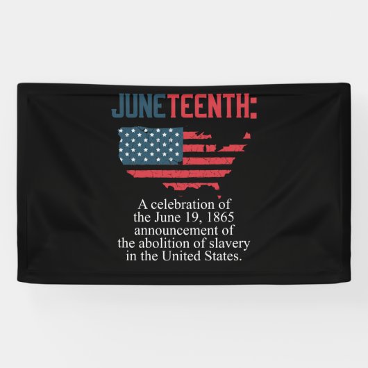 Juneteenth Celebrates Black African American Banner (Horizontal)