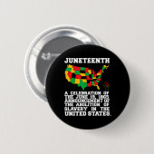 Juneteenth Celebrates Black African American Freed Button (Vorne & Hinten)