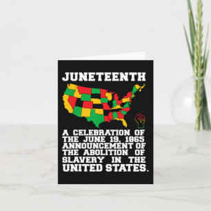 Juneteenth Celebrates Black African American Freed Karte
