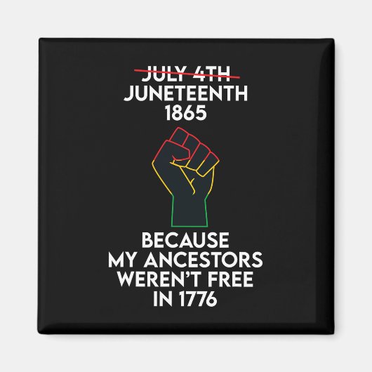 Juneteenth Celebrates Black African American Freed Magnet (Vorne)