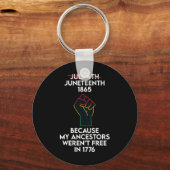 Juneteenth Celebrates Black African American Freed Schlüsselanhänger (Rückseite)