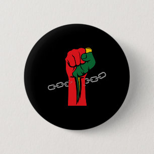 Juneteenth Celebrating 1865 Afro Americ. Button