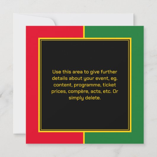 JUNETEENTH Celebration Einladung (Rückseite)