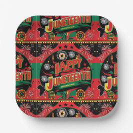 Juneteenth Celebration Plate Pappteller