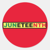 Juneteenth Classic Round Sticker (Vorderseite)