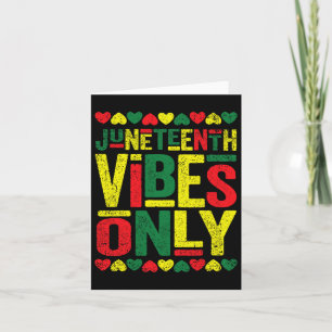 Juneteenth Cool Vibes Black History African Americ Karte