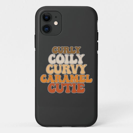 Juneteenth Curly Coily Curvy Caramel Süsse Case-Mate iPhone Hülle (Rückseite)