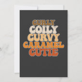 Juneteenth Curly Coily Curvy Caramel Süsse Einladung (Vorderseite)