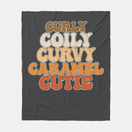 Juneteenth Curly Coily Curvy Caramel Süsse Fleecedecke (Vorderseite)