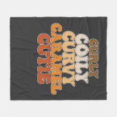 Juneteenth Curly Coily Curvy Caramel Süsse Fleecedecke (Vorderseite (Horizontal))