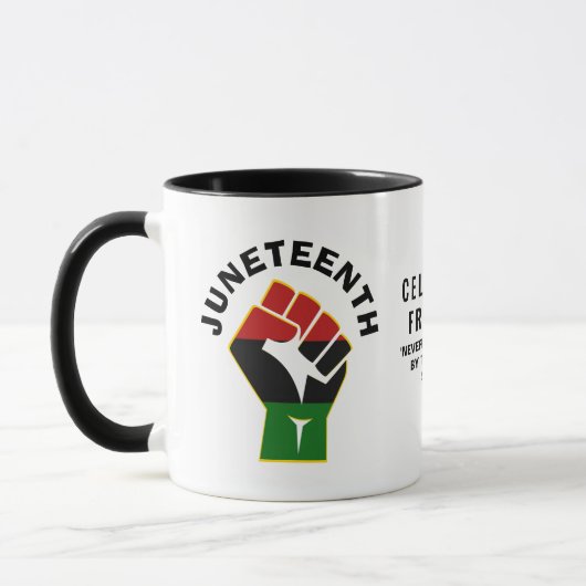 JUNETEENTH Custom Celebrate Freedom Tasse (Links)
