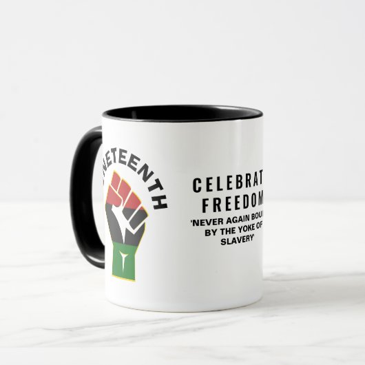 JUNETEENTH Custom Celebrate Freedom Tasse (Vorderseite Links)