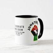 JUNETEENTH Custom Celebrate Freedom Tasse (VorderseiteRechts)