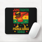 Juneteenth Dabbing Groovy Afrikanischer Kleinkind Mousepad (Mit Mouse)