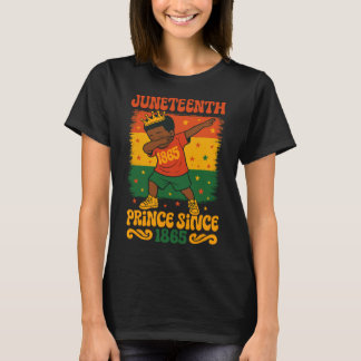 Juneteenth Dabbing Groovy Afrikanischer Kleinkind T-Shirt