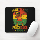 Juneteenth Dabbing Groovy Schwarzer Junge 1865 Afr Mousepad (Mit Mouse)