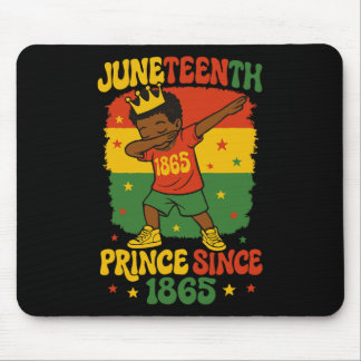 Juneteenth Dabbing Groovy Schwarzer Junge 1865 Afr Mousepad