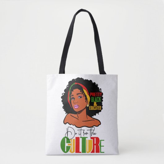 Juneteenth Day Afro Frau Tasche (Vorderseite)