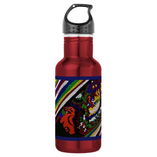 Juneteenth-Edelstahl-Wasserflasche Edelstahlflasche (Vorderseite)