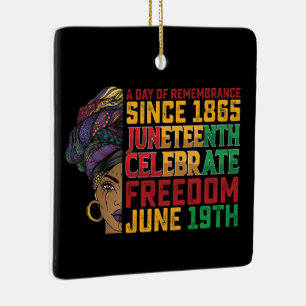 Juneteenth Ein Tag des Gedenkens Schwarze Freiheit Keramikornament