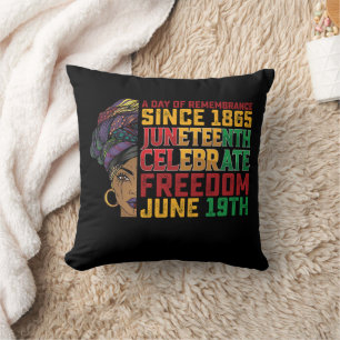 Juneteenth Ein Tag des Gedenkens Schwarze Freiheit Kissen
