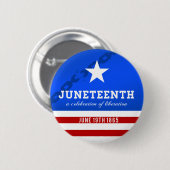 Juneteenth eine Feier der Befreiung Button (Vorne & Hinten)