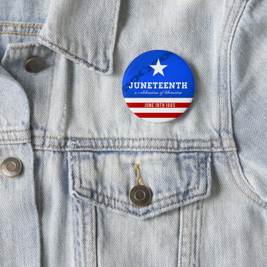 Juneteenth eine Feier der Befreiung Button (Beispiel)