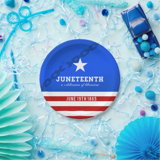 Juneteenth eine Feier der Befreiung Pappteller (Party)