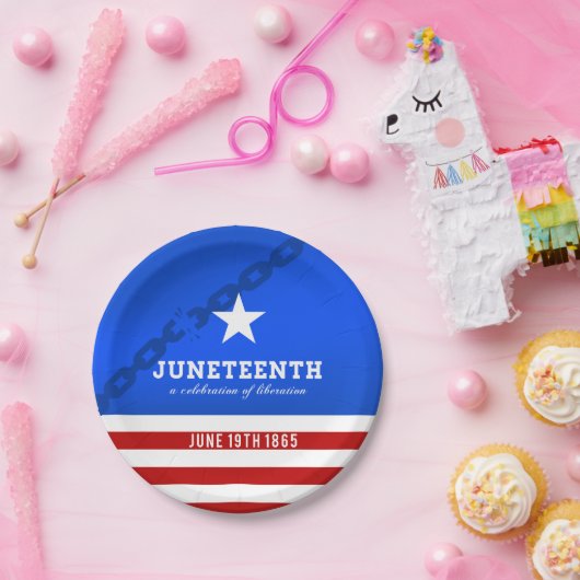Juneteenth eine Feier der Befreiung Pappteller (Party)