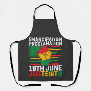 Juneteenth Emancipationsproklamation Schwarze Frei Schürze