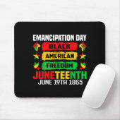 Juneteenth-Emancipationstag Schwarz 19. Juni 1865 Mousepad (Mit Mouse)