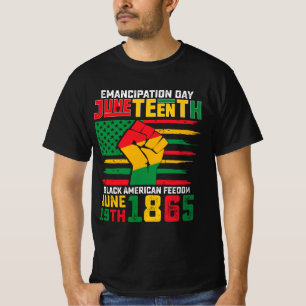 Juneteenth-Emancipationstag Schwarze amerikanische T-Shirt