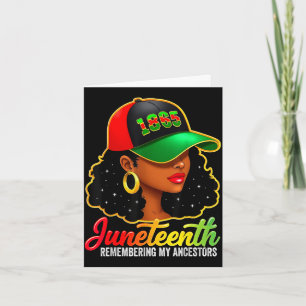 Juneteenth erinnert an Vorfahren schwarze Frauen Karte