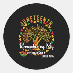 Juneteenth - Erinnerungen an meine Vorfahren Bunte Runder Aufkleber