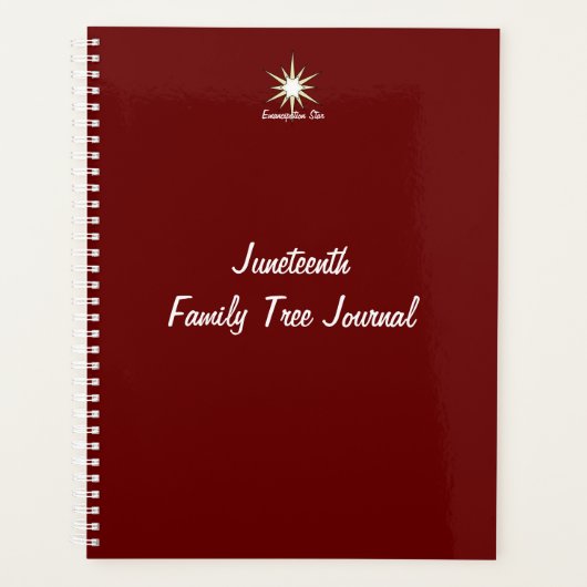 Juneteenth Family Tree Planner Planer (Vorderseite)