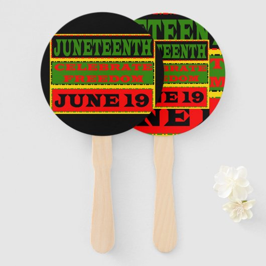 Juneteenth Fan Fächer (Vorne und Hinten)
