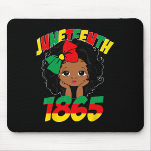 Juneteenth-Feier 1865 Niedliche schwarze Mädchen K Mousepad