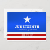 Juneteenth - Feier zur Befreiung Einladungspostkarte (Vorne/Hinten)