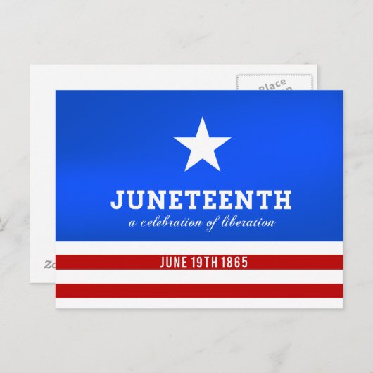 Juneteenth - Feier zur Befreiung Einladungspostkarte (Vorne/Hinten)