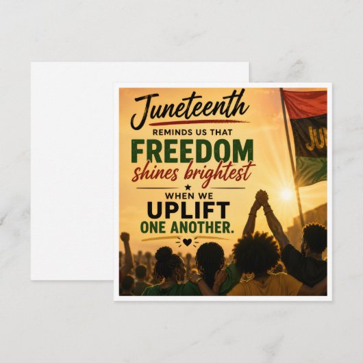 Juneteenth-Feierkarte (Vorne/Hinten)